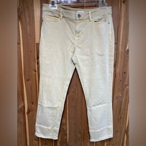 JJill cropped light yellow cropped pants.